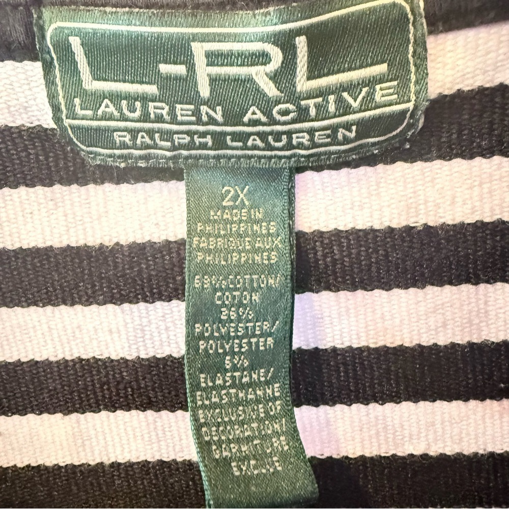 L – RL LAUREN ACTIVE 2X fair condition, black and white - Picture 3 of 7